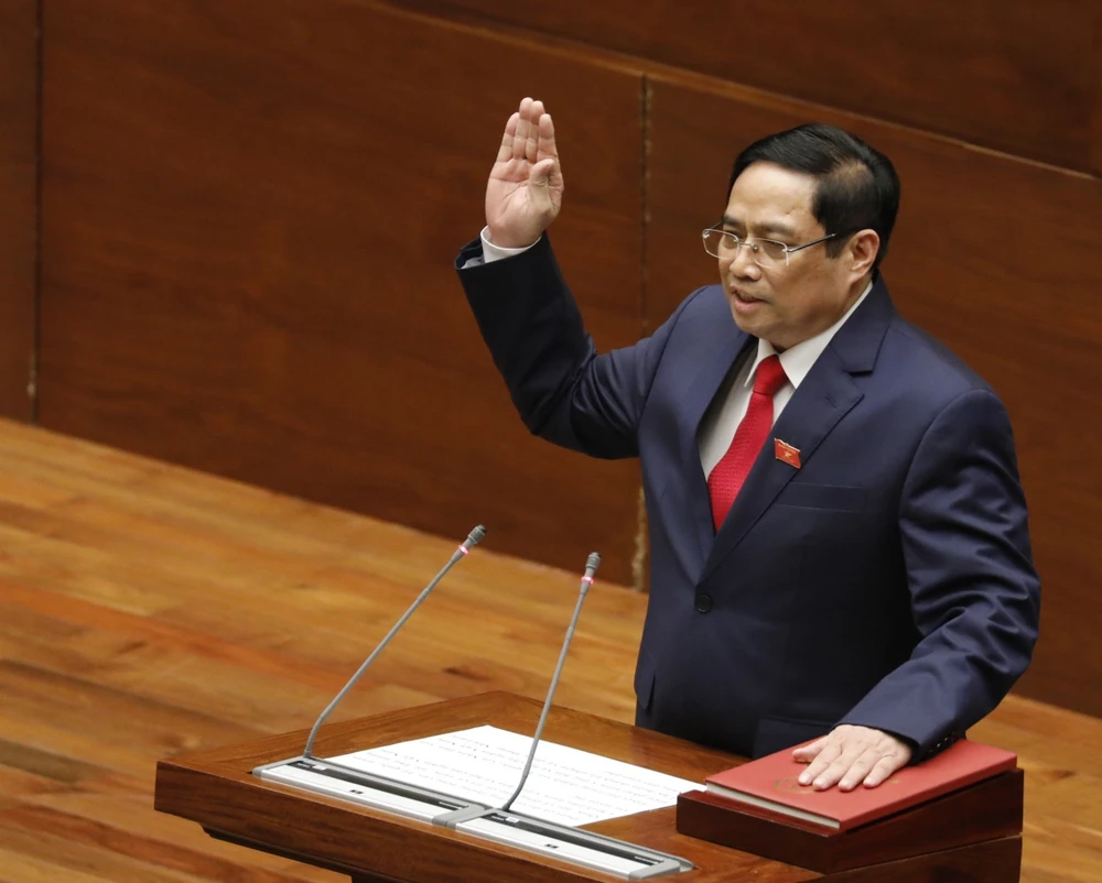 Ông Phạm Minh Chính được bầu làm Thủ tướng Chính phủ. (Nguồn: TTXVN)