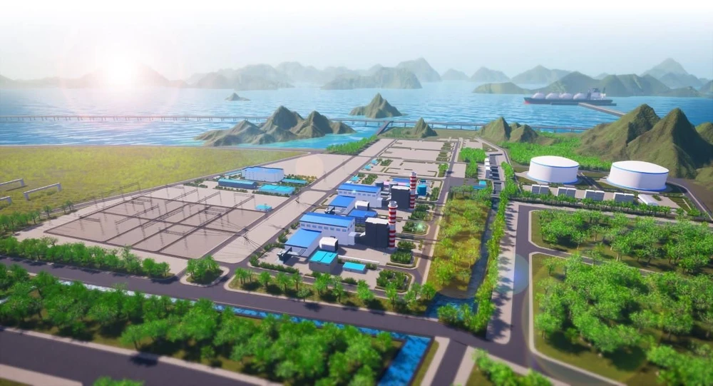Phối cảnh dự án Nhà máy điện khí LNG Quảng Ninh. (Nguồn: Tổng công ty điện lực dầu khí)