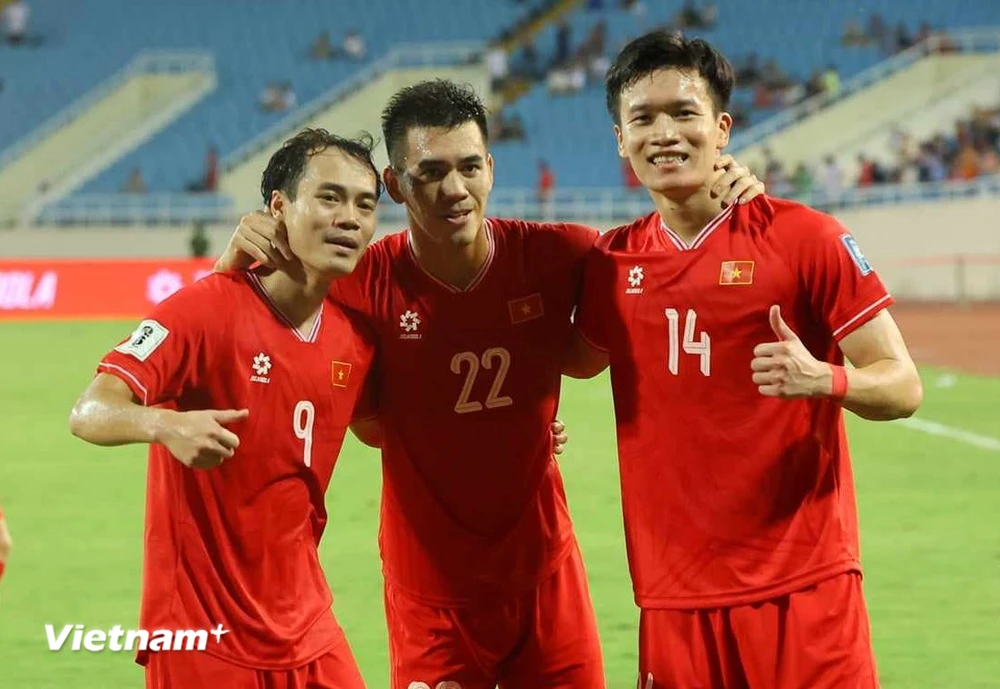 Đội tuyển Việt Nam có chiến thắng quan trọng trước Philippines. (Ảnh: Vietnam+)