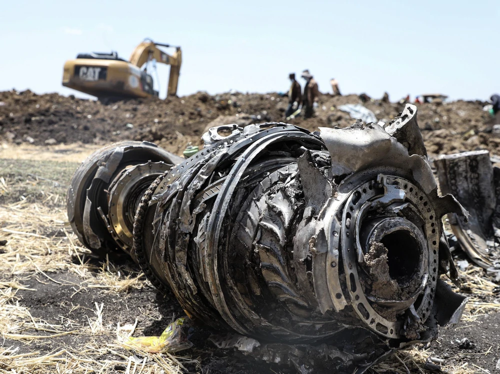 Hiện trường vụ tại nạn máy bay thảm khốc ở Ethiopia. (Nguồn: AFP/Getty Images)