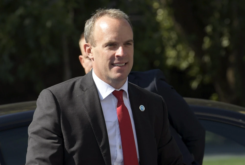 Ngoại trưởng Anh Dominic Raab. (Ảnh: AFP/TTXVN)