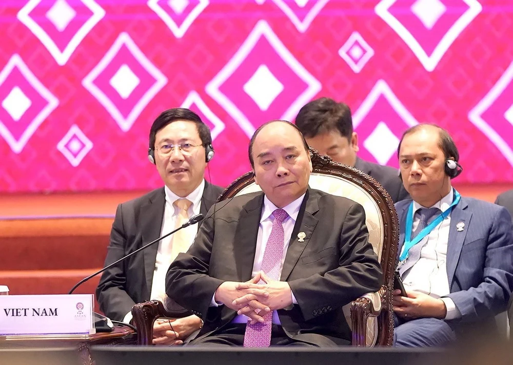 Thủ tướng Nguyễn Xuân Phúc dự Hội nghị Cấp cao Đông Á lần thứ 14. (Ảnh: Thống Nhất/TTXVN)