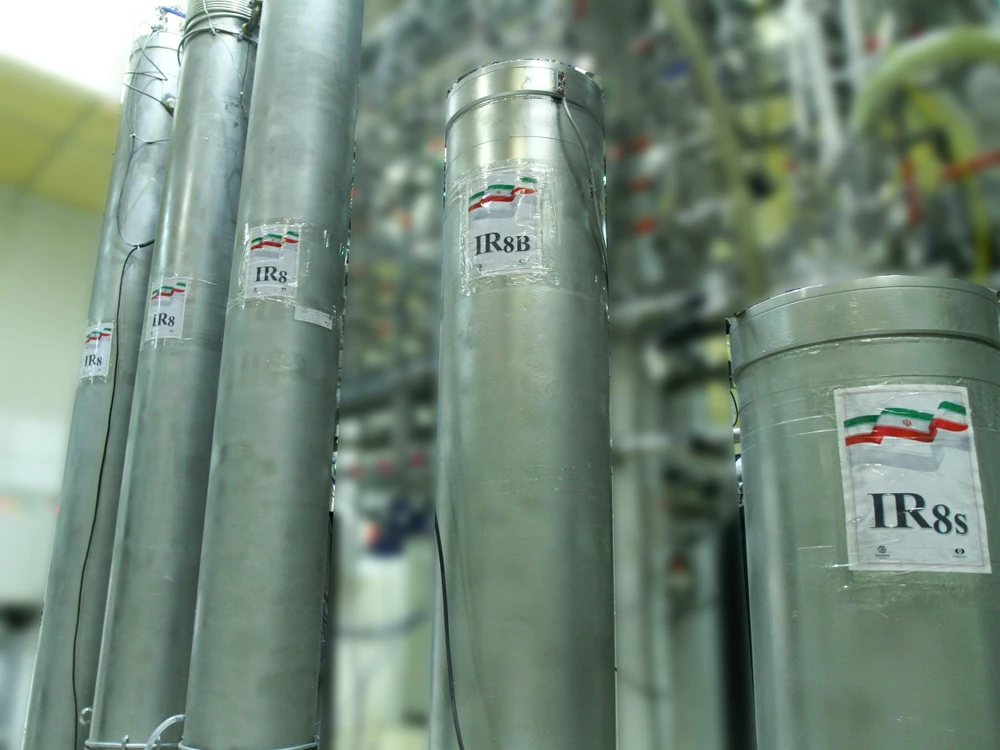 Thiết bị làm giàu urani tại nhà máy hạt nhân Nataz, cách thủ đô Tehran, Iran khoảng 300km về phía Nam. (Ảnh: AFP/TTXVN)