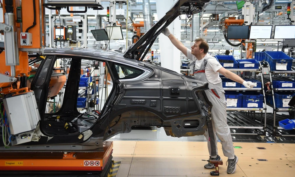 Xưởng lắp ráp ôtô của Audi. (Nguồn: Getty Images)