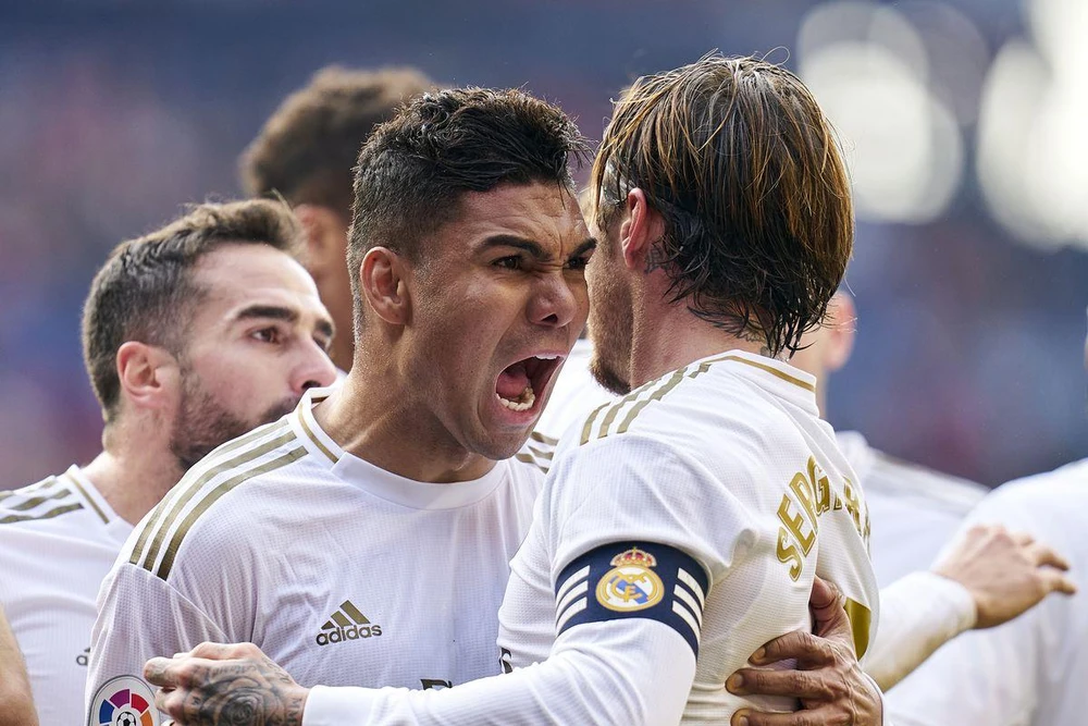 Niềm vui của cầu thủ Real Madrid. (Nguồn: Getty Images)