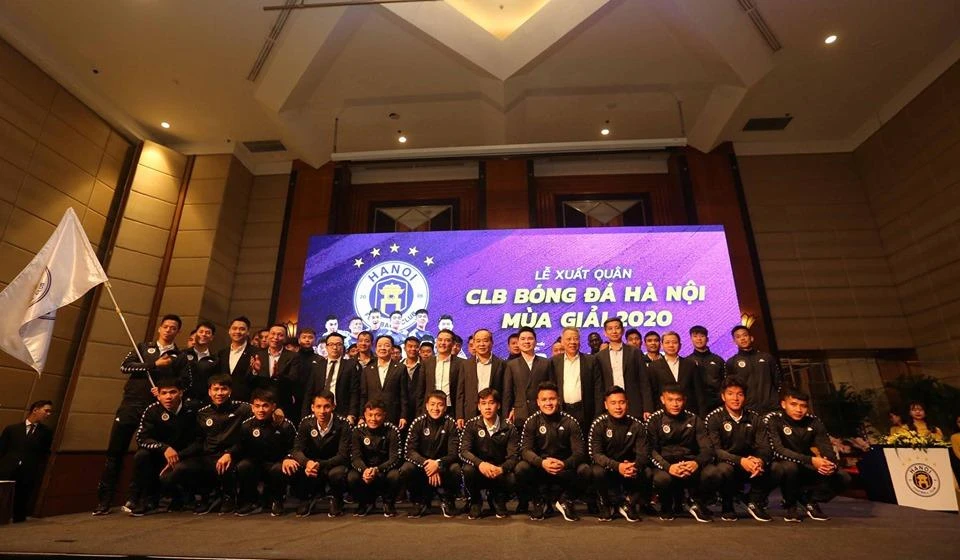 Hà Nội FC xuất quân mùa giải 2020. (Ảnh: Hải Đăng/Vietnam+)