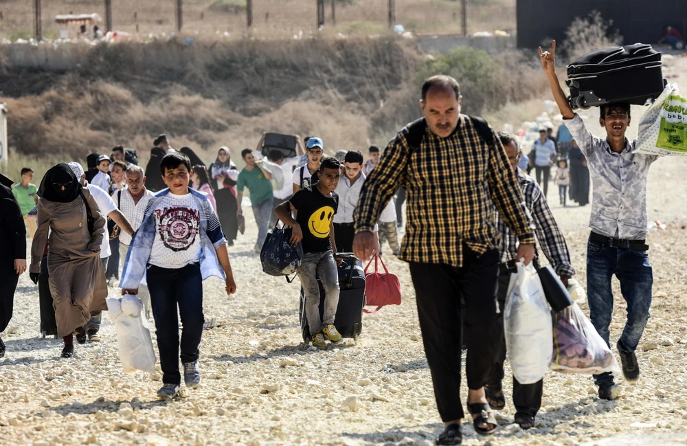 Người tị nạn Syria tại thị trấn Kilis, Thổ Nhĩ Kỳ. (Ảnh: AFP/TTXVN)