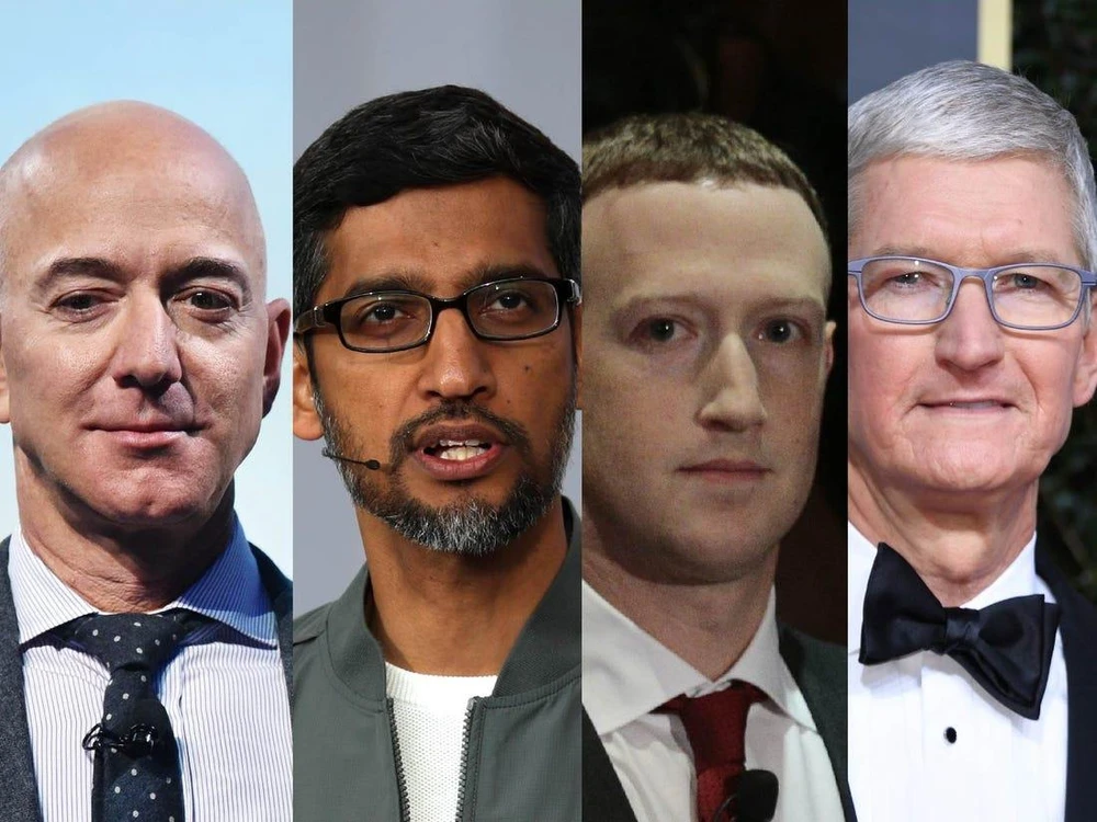 4 CEO của Amazon, Apple, Google và Facebook sẽ tham gia phiên điều trần vào ngày 29/7. (Nguồn: businessinsider)