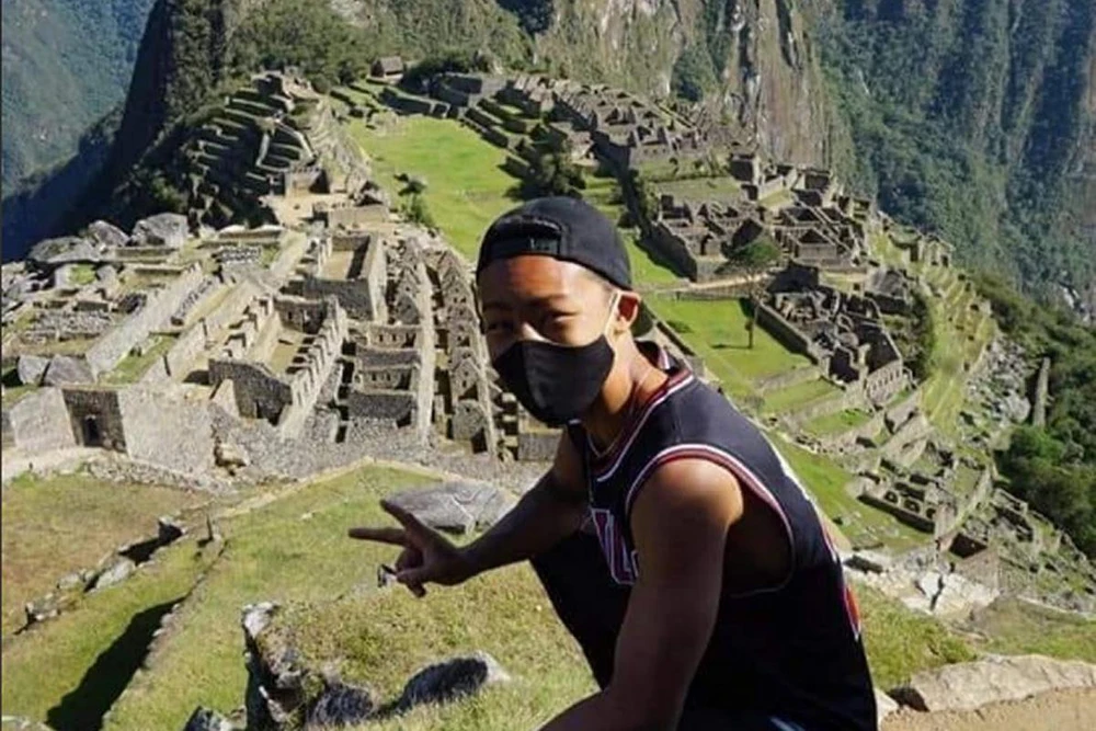 Jesse Katayama trở thành du khách đầu tiên được phép tham quan Thánh địa Machu Picchu kể từ khi dịch COVID-19 bùng phát. (Nguồn: gestion.pe)