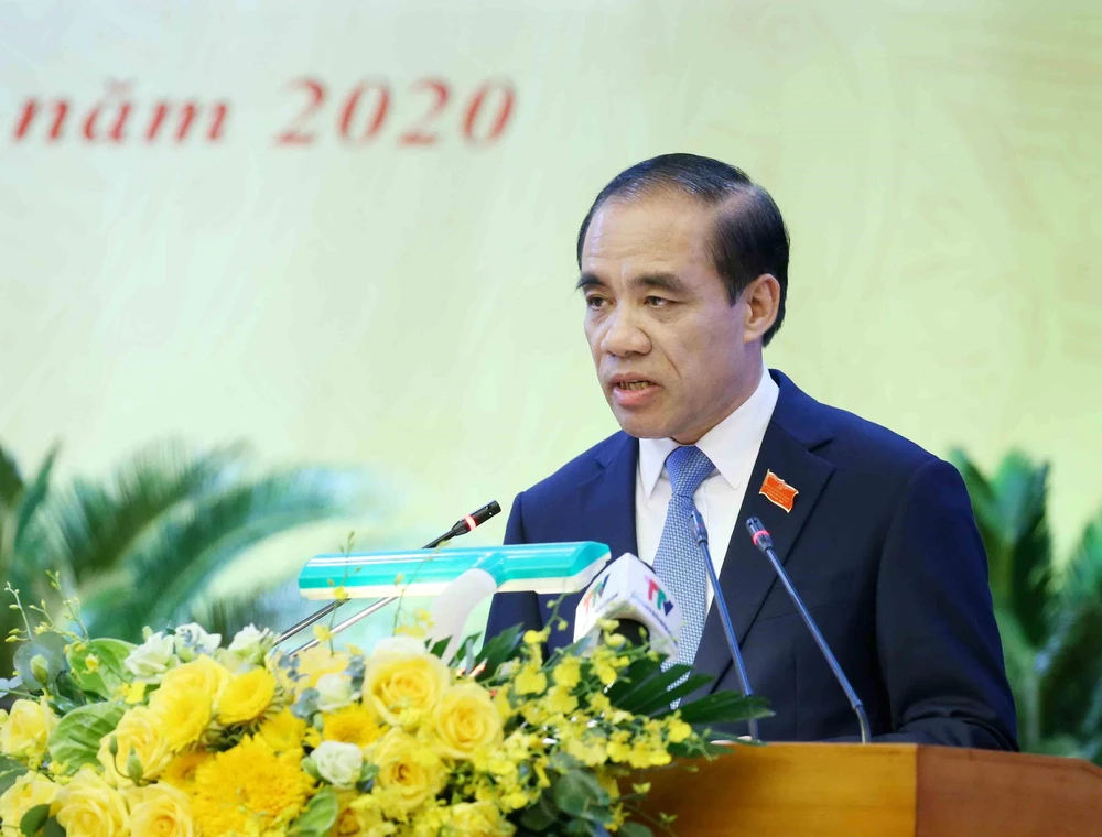 Đồng chí Chẩu Văn Lâm, Ủy viên Trung ương Đảng, Bí thư Tỉnh uỷ Tuyên Quang. (Ảnh: Phương Hoa/TTXVN)