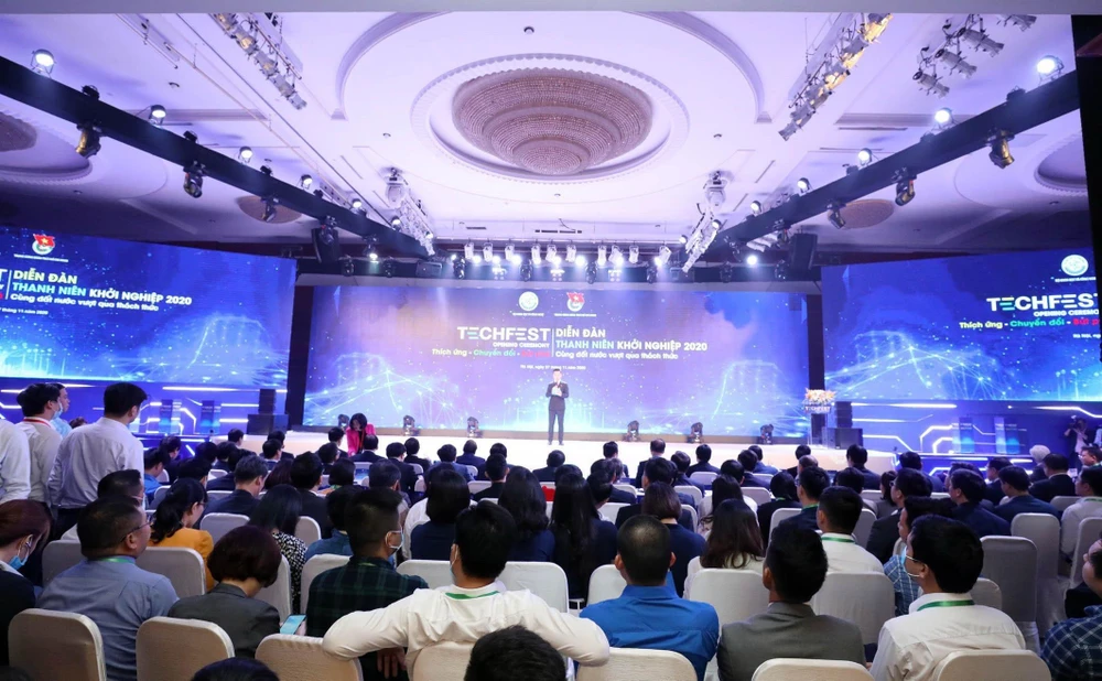 Ngày hội Khởi nghiệp đổi mới sáng tạo quốc gia 2020 (Techfest Việt Nam 2020). (Ảnh: Anh Tuấn/TTXVN)