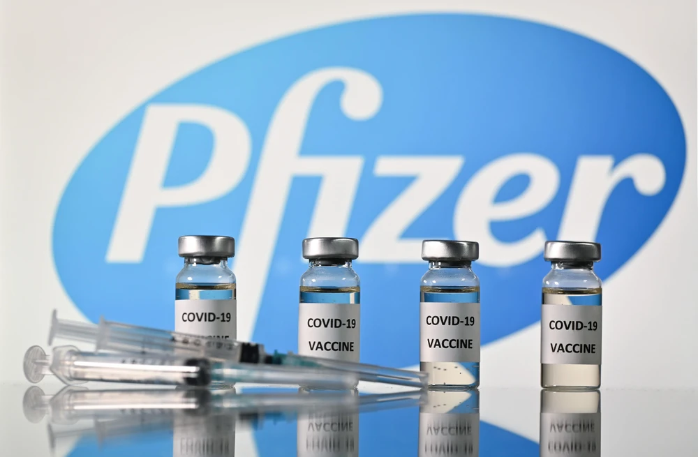 Vắcxin ngừa COVID-19 của công ty Pfizer. (Ảnh: AFP/TTXVN)