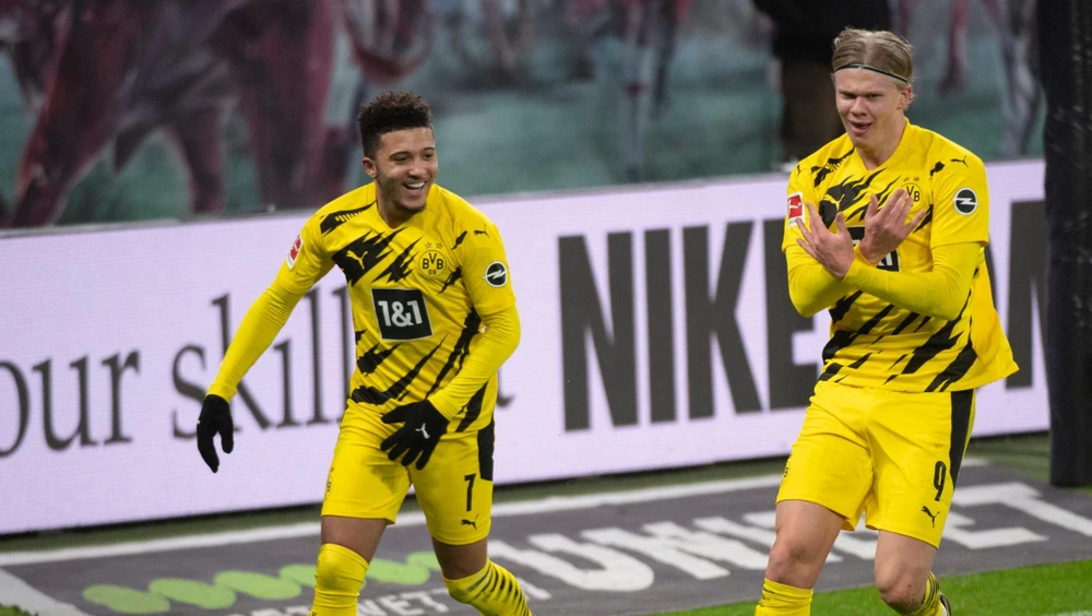 Sancho và Haaland giúp Dortmund đánh bại RB Leipzig. (Nguồn: bundesliga)