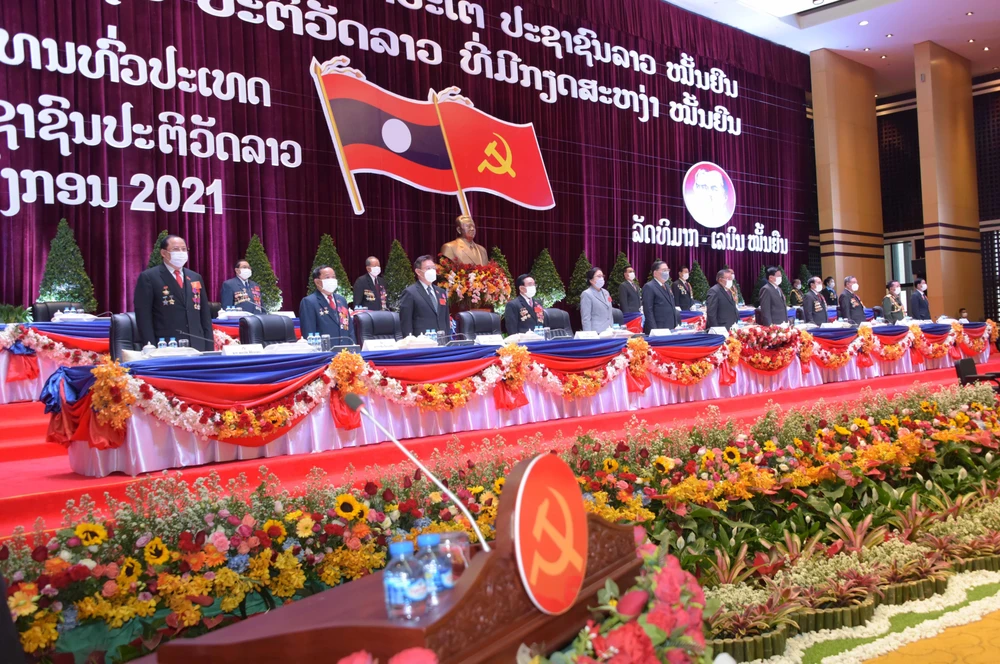 Đại hội đại biểu toàn quốc Đảng Nhân dân Cách mạng Lào lần thứ XI. (Ảnh: TTXVN phát)