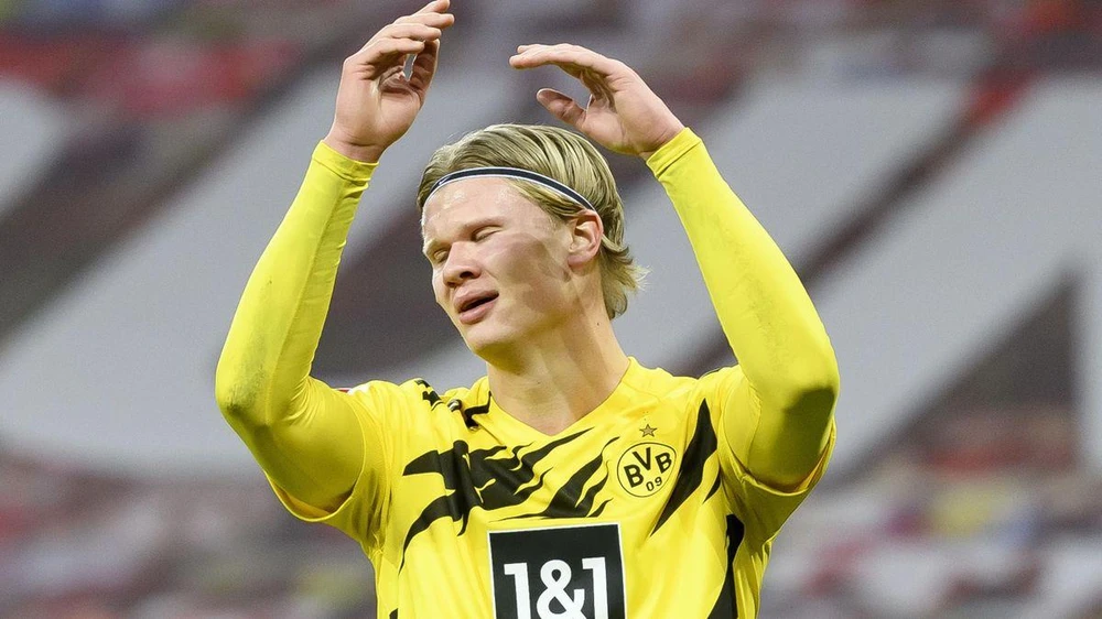 Erling Haaland tịt ngòi trong trận thua của Dortmund. (Nguồn: Getty Images)