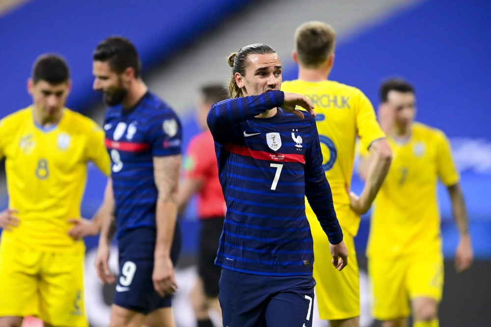 Griezmann ghi bàn nhưng Pháp không thắng Ukraine. (Nguồn: Getty Images)