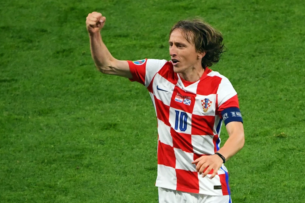 Luka Modric đưa Croartia và vòng 1/8 EURO 2020. (Nguồn: Getty Images)