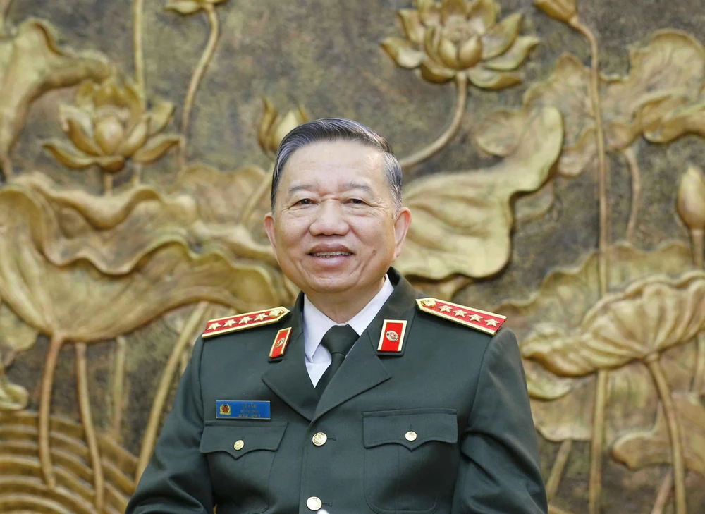 Đại tướng Tô Lâm, Ủy viên Bộ Chính trị, Bí thư Đảng ủy Công an Trung ương, Bộ trưởng Bộ Công an. (Ảnh: Doãn Tấn/TTXVN)