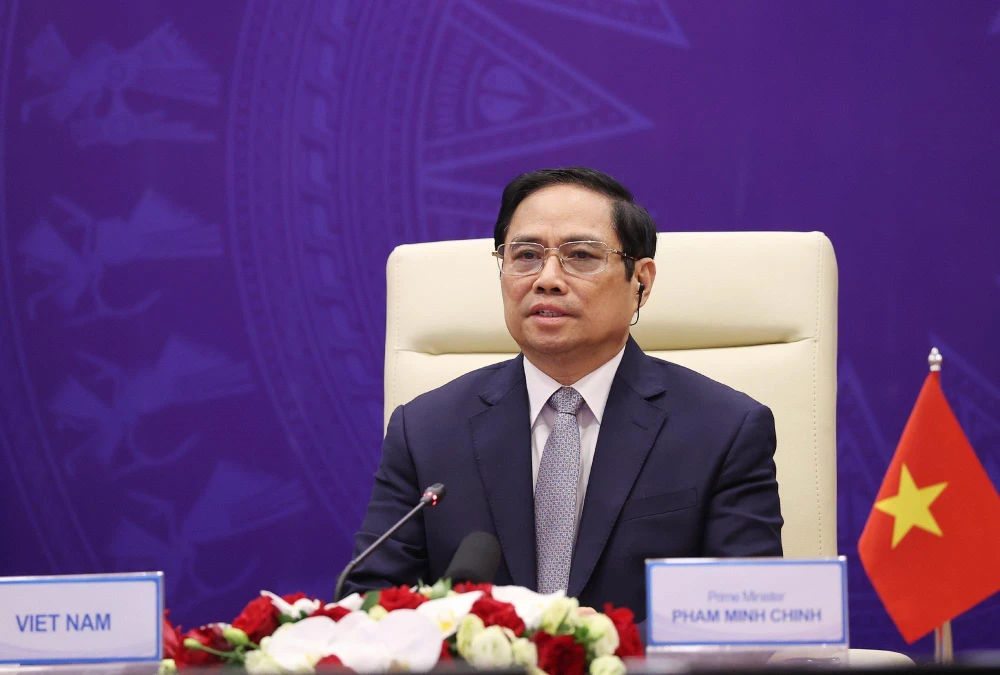 Thủ tướng Phạm Minh Chính tham dự Phiên thảo luận mở Cấp cao của Hội đồng Bảo an Liên hợp quốc. (Ảnh: Dương Giang/TTXVN)