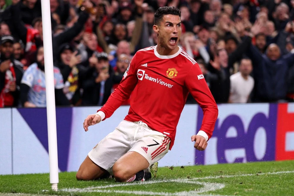 Ronaldo ăn mừng sau bàn ấn định chiến thắng. (Nguồn: Getty Images)