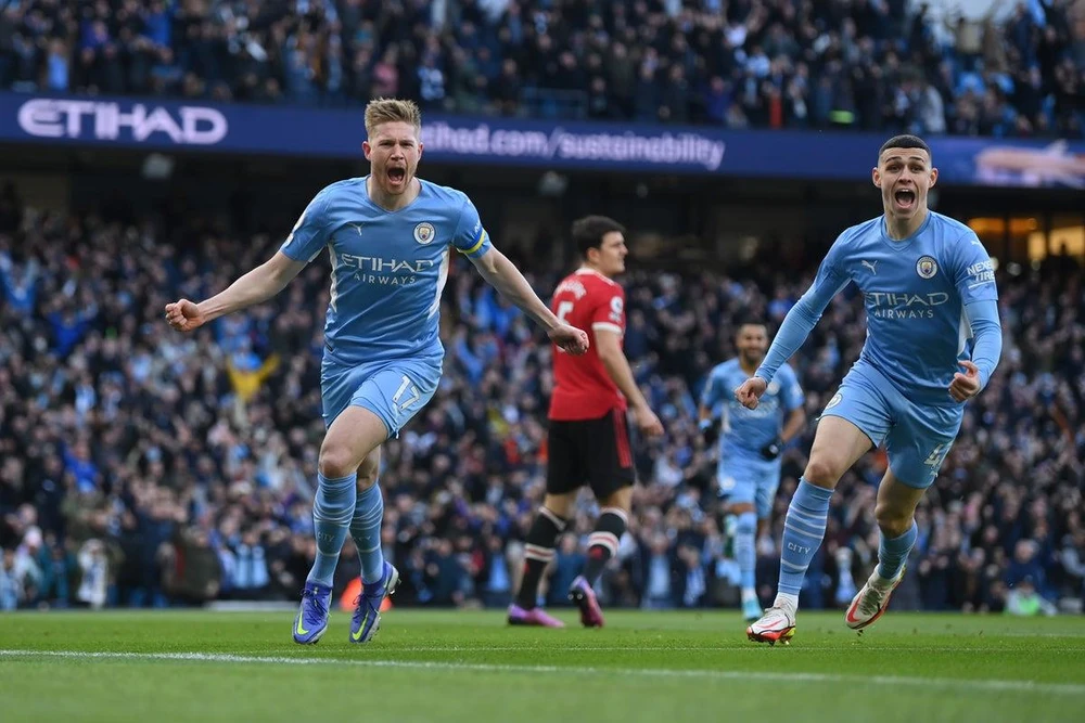 Manchester City thắng đậm Manchester United. (Nguồn: Getty Images)