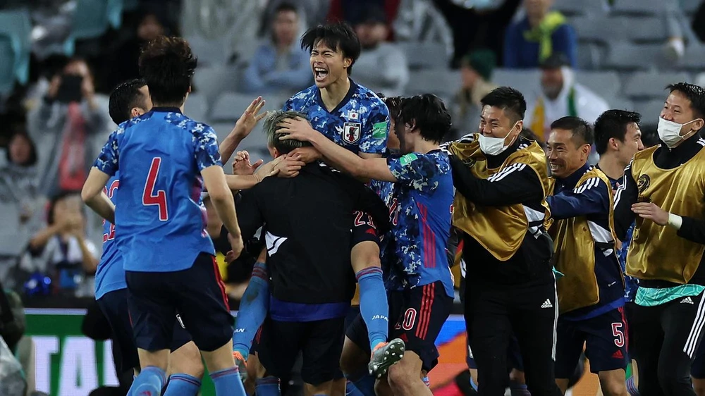 Nhật Bản giành vé đến Qatar dự World Cup 2022. (Nguồn: 