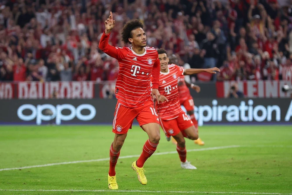 Sane ấn định chiến thắng cho Bayern trước Barcelona. (Nguồn: Getty Images)