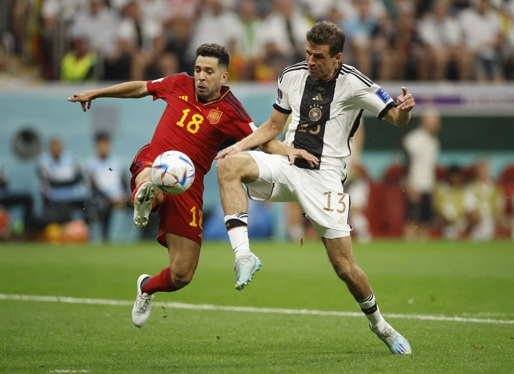 Đức và Tây Ban Nha bất phân thắng bại ở Al Bayt.(Nguồn: Reuters)