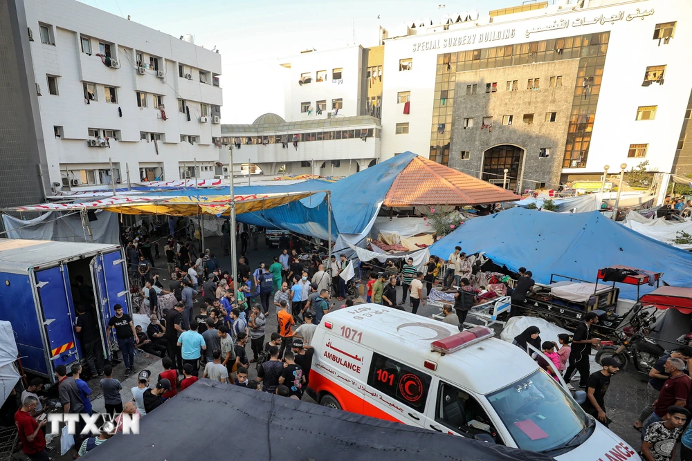 Bệnh viện Al-Shifa ở thành phố Gaza. (Ảnh: AFP/TTXVN)