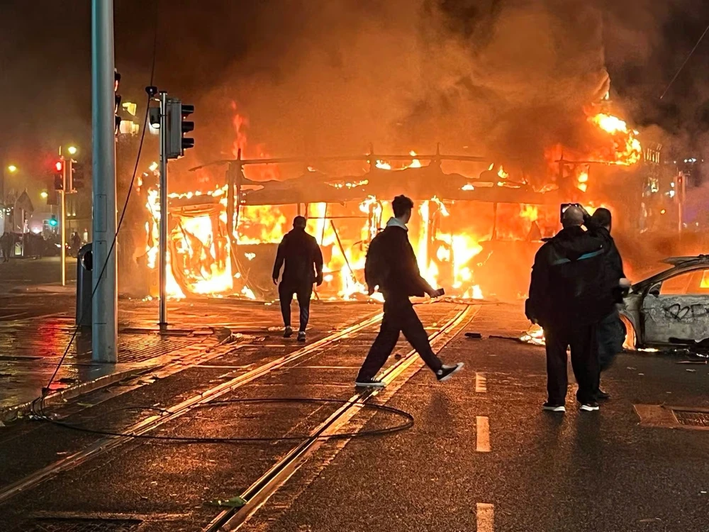 Bạo loạn tại Dublin, Ireland. (Nguồn: Irish Times)