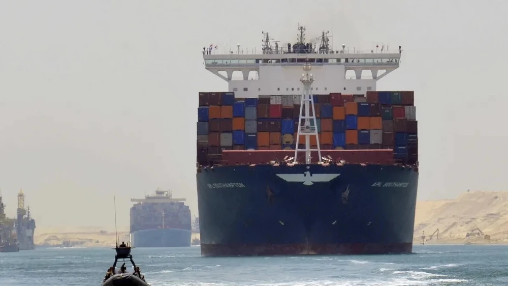 Vận chuyển hàng hóa trên Biển Đỏ. (Nguồn: AP)