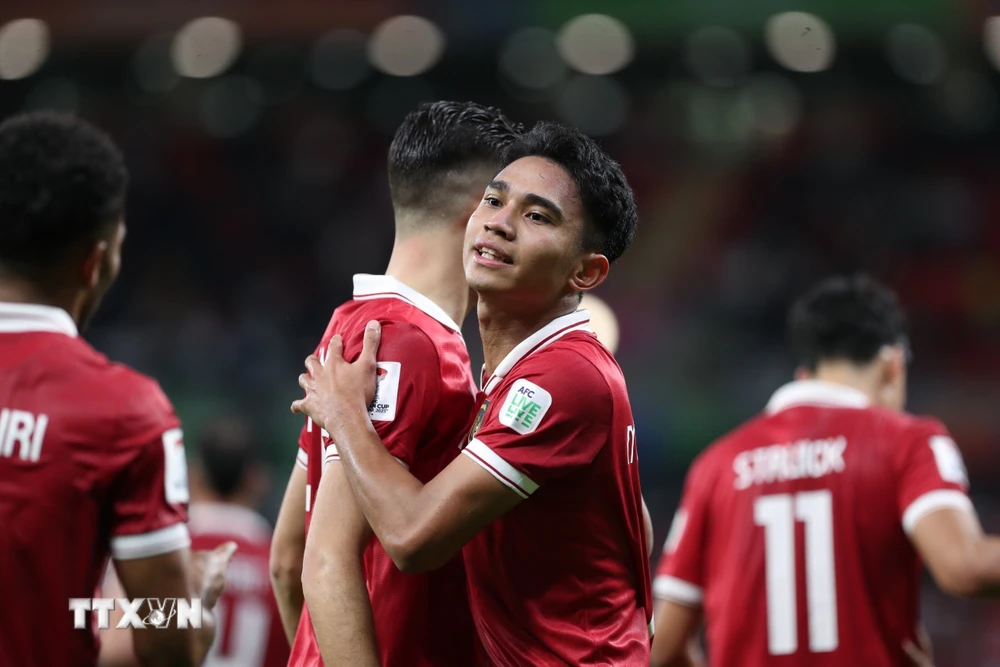 Indonesia sẽ phải đối mặt với thử thách mang tên Australia ở vòng 1/8 Asian Cup 2023. (Ảnh: Hoàng Linh/TTXVN)