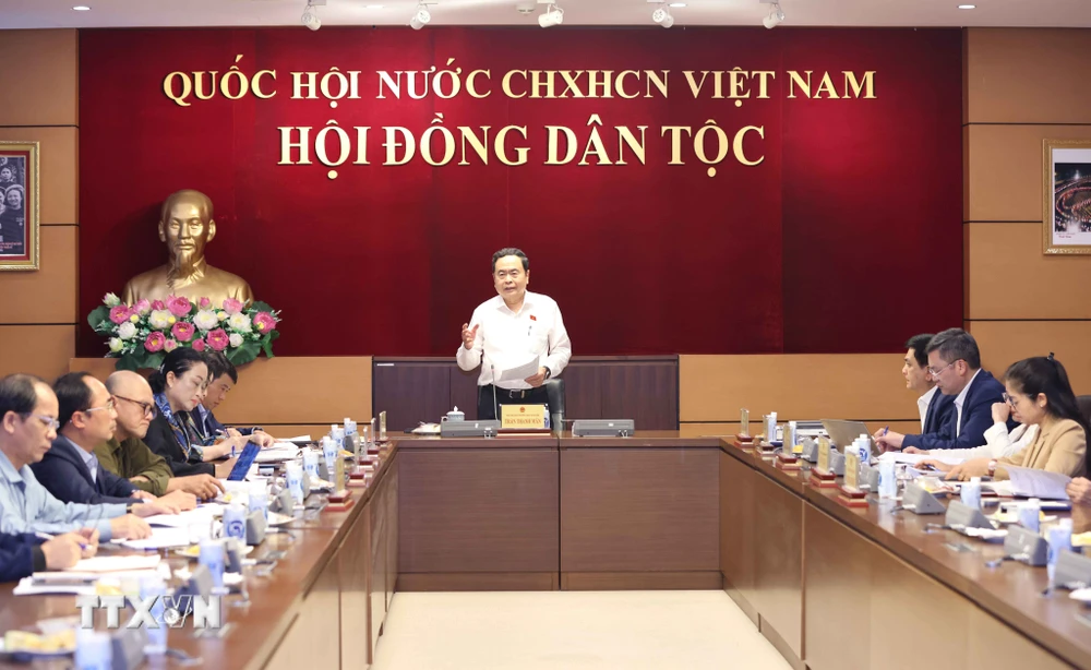 Phó Chủ tịch Thường trực Quốc hội Trần Thanh Mẫn phát biểu. (Ảnh: Doãn Tấn/TTXVN)