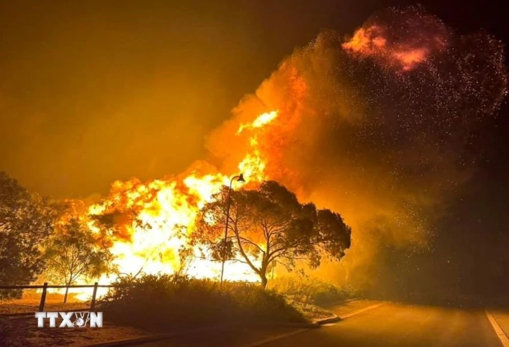 Hình ảnh cháy rừng tại Australia. (Ảnh: AFP/TTXVN)
