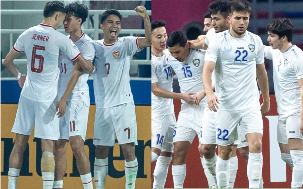 U23 Indonesia (trái) liệu có tiếp tục gây sốc khi đối đầu U23 Uzbekistan? (Nguồn: AFC)
