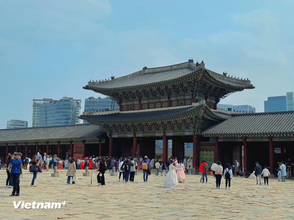Du khách quốc tế đến Hàn Quốc tăng kỷ lục. (Ảnh: Hiếu Hoàng/Vietnam+)