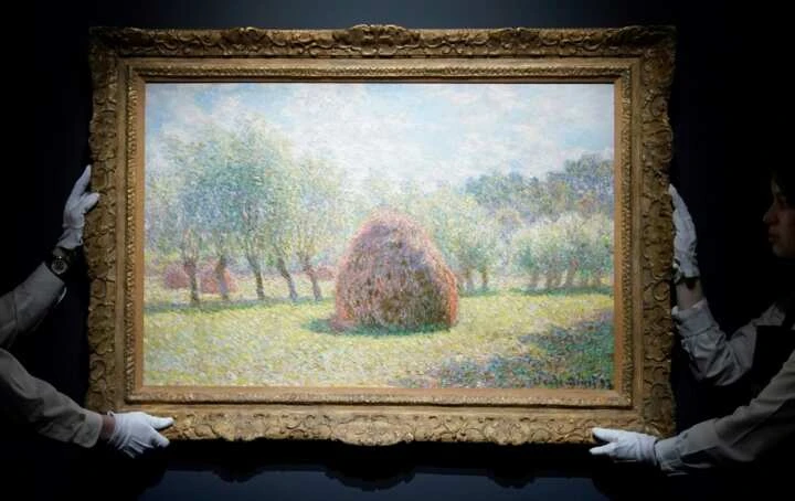 Bức tranh "Meules a Giverny" của danh họa Claude Monet. (Nguồn: AFP)