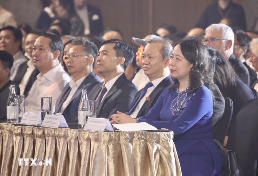 Phó Chủ tịch nước Võ Thị Ánh Xuân dự khai mạc Liên hoan phim châu Á Đà Nẵng lần thứ 2. (Ảnh: Trần Lê Lâm/TTXVN)