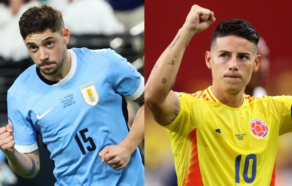 Uruguay sẽ đối đầu Colombia tranh vé chung kết Copa America 2024. (Nguồn: Getty Images)