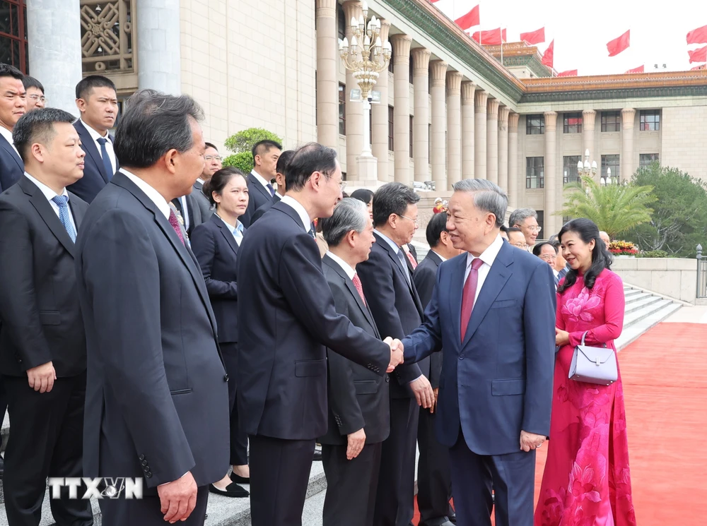 Lễ đón Tổng Bí thư, Chủ tịch nước Tô Lâm thăm cấp Nhà nước tới Trung Quốc- Ảnh 7.