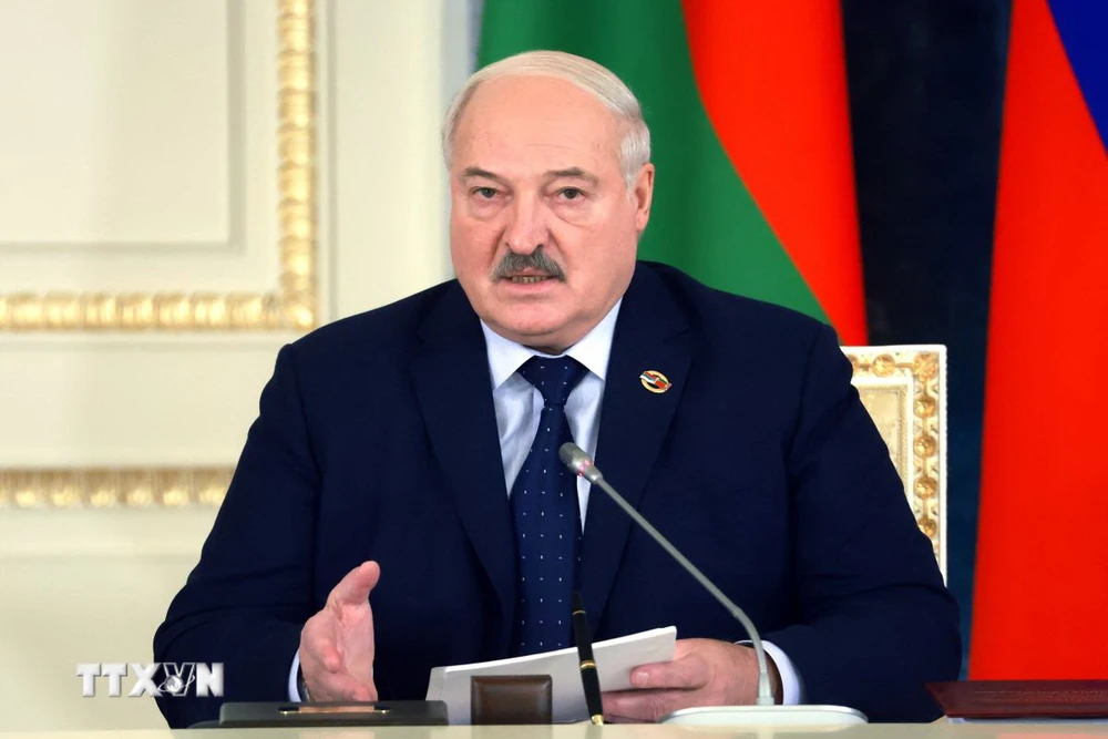 Tổng thống Belarus Alexander Lukashenko tại cuộc họp ở Saint Petersburg, Nga ngày 29/1/2024. (Ảnh: AFP/TTXVN)