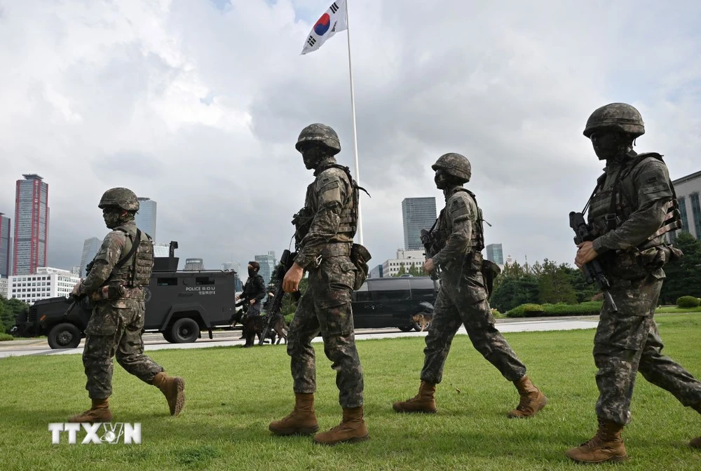 Binh sỹ Hàn Quốc. (Ảnh: AFP/TTXVN)