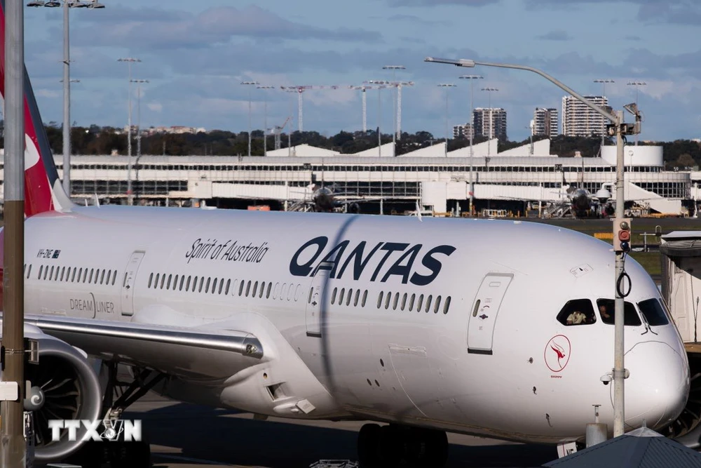 Máy bay của hãng hàng không Qantas (Australia). (Ảnh: THX/TTXVN)