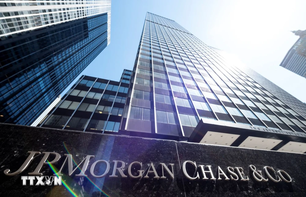 Trụ sở Ngân hàng JPMorgan Chase tại New York, Mỹ. (Ảnh: AFP/TTXVN)