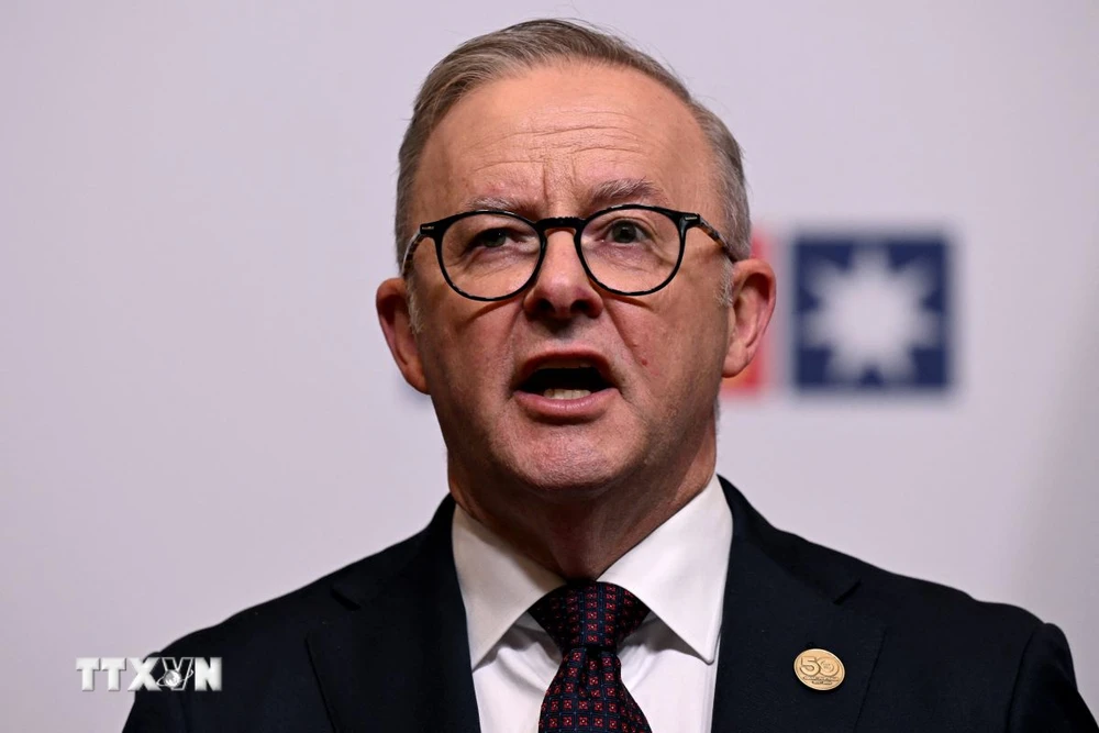 Thủ tướng Australia Anthony Albanese. (Ảnh: AFP/TTXVN)