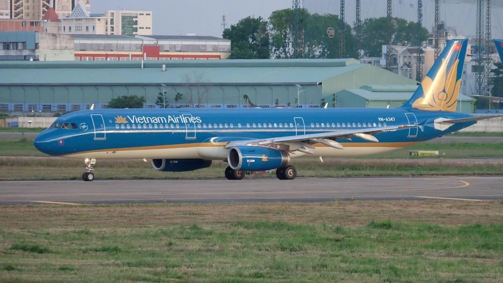 Máy bay của hãng hàng không Vietnam Airlines. (Ảnh: Trang Trịnh)