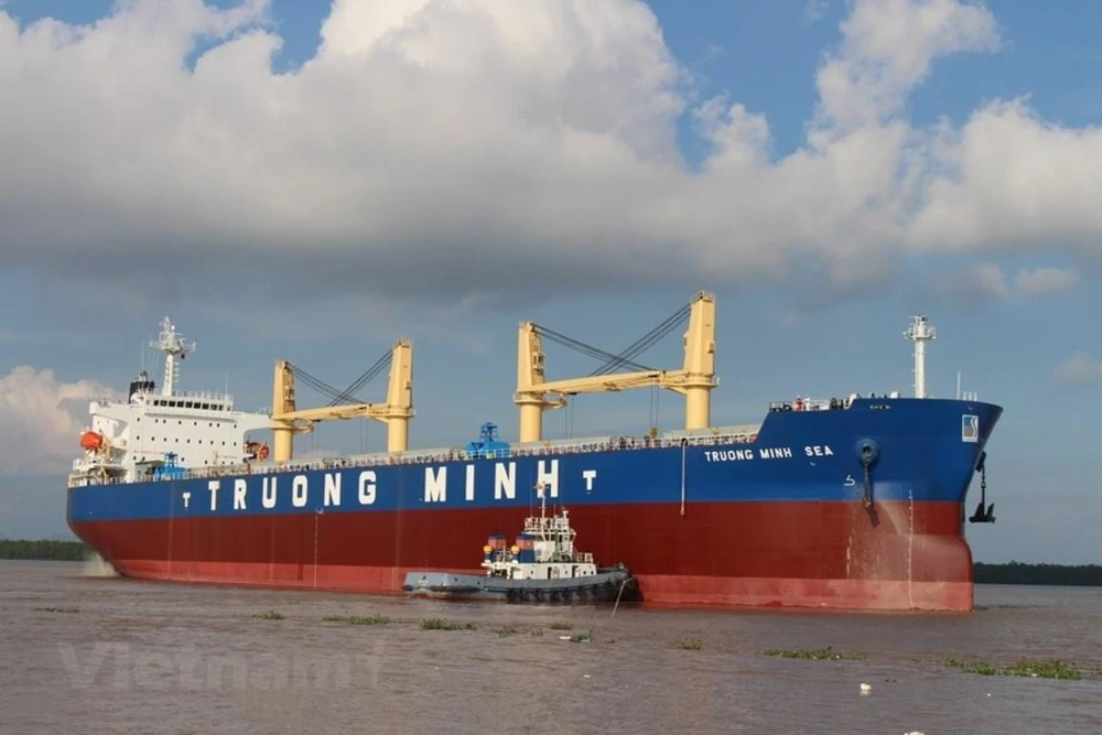 Tàu chở hàng rời Trường Minh có trọng tải 56.200 tấn. (Ảnh: Việt Hùng/Vietnam+)