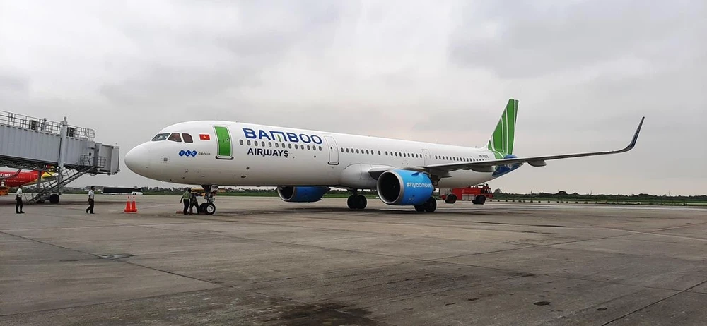 Máy bay của hãng hàng không Bamboo Airways. (Ảnh: Việt Hùng/Vietnam+)