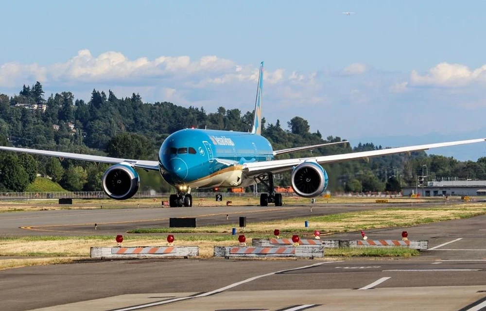 Chiếc máy bay lớn nhất Việt Nam Boeing 787-10 đã gia nhập đội tàu bay Vietnam Airlines. (Ảnh: VNA cung cấp)