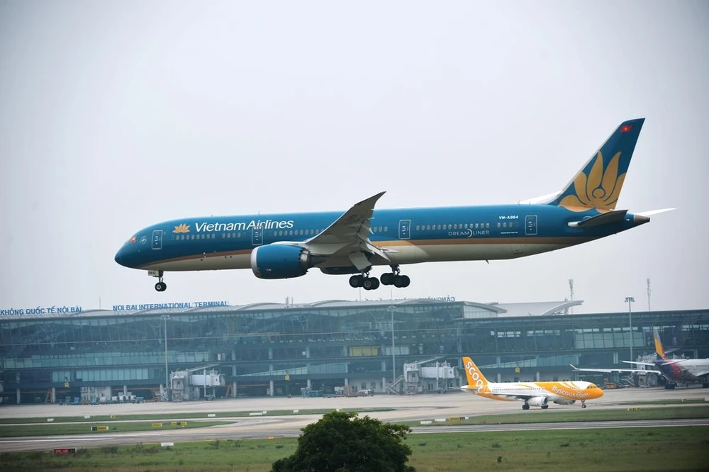 Máy bay của hãng hàng không Vietnam Airlines. (Ảnh: Hoàng Anh/CTV Vietnam+)